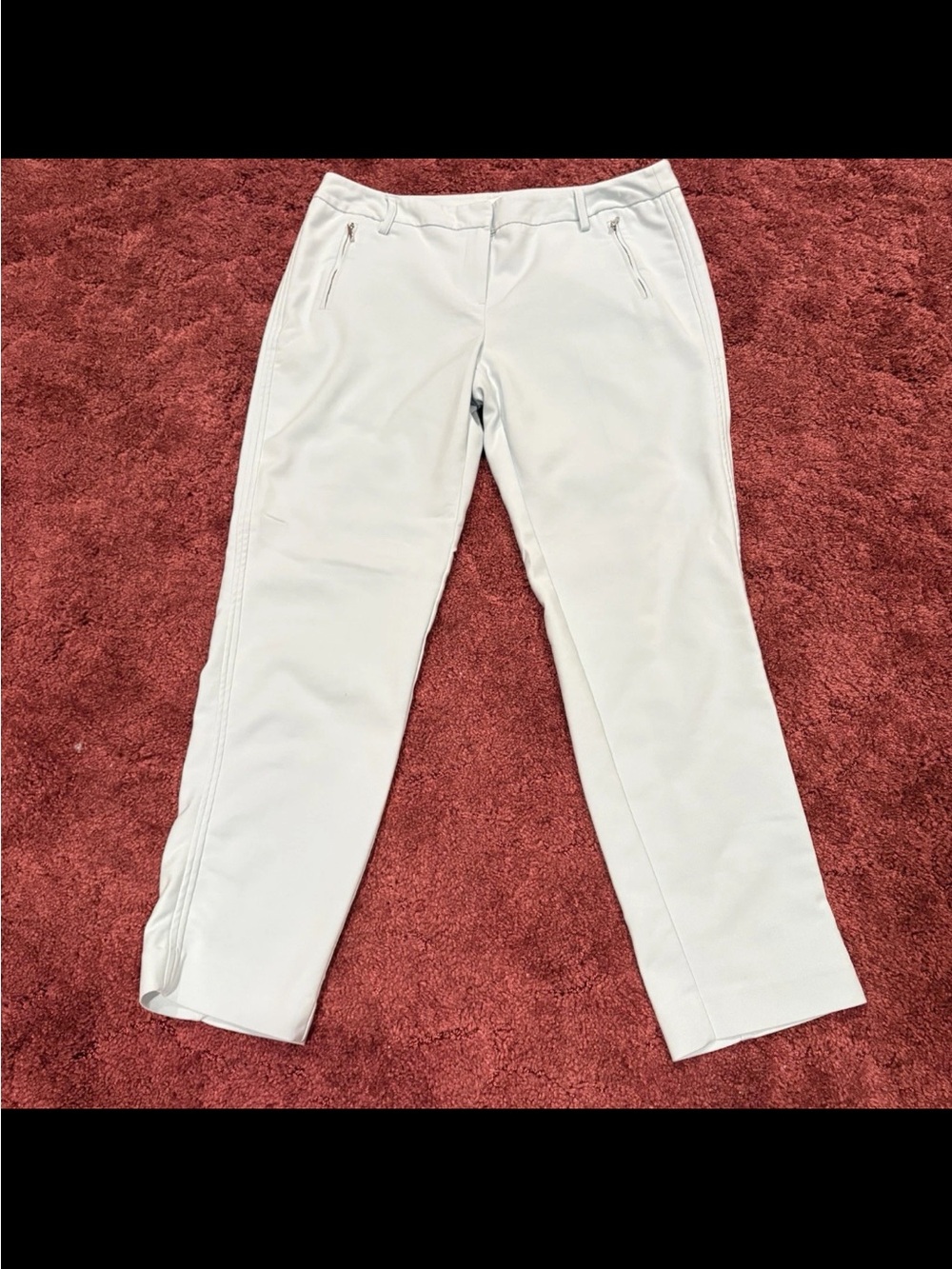 Adrienne Vittadini Light Blue Straight-Leg Trousers